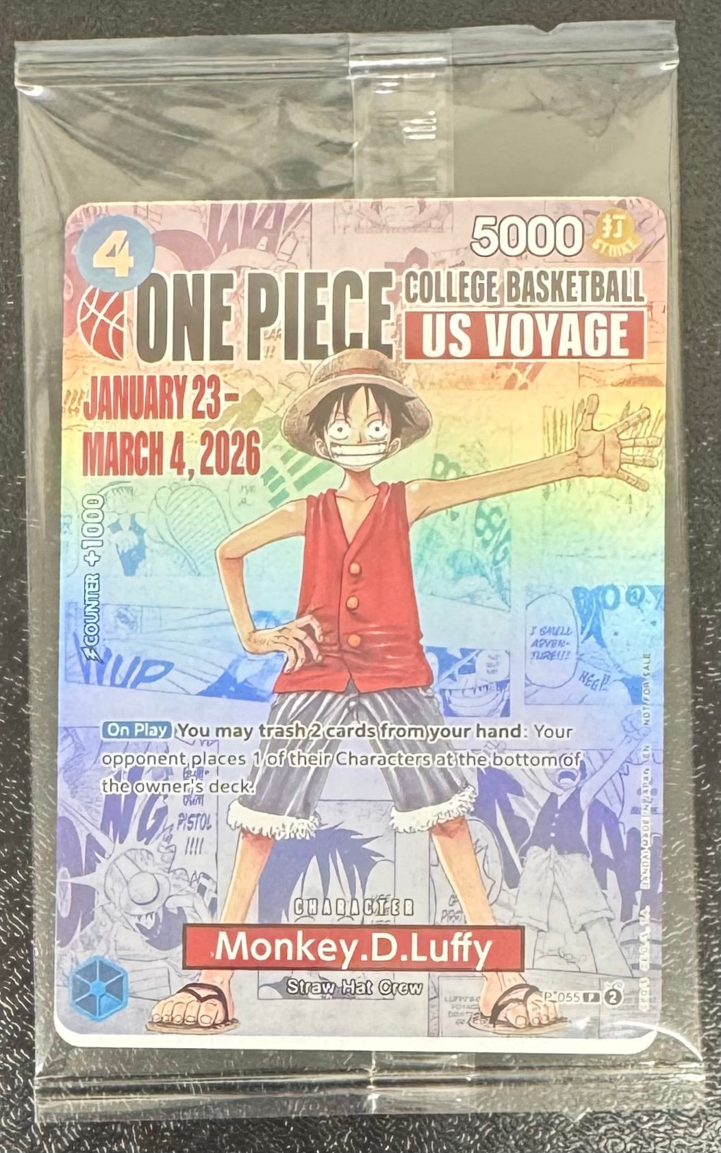 PROMO]モンキー・D・ルフィ(COLLEGE BASKETBALL US VOYAGE)【P】P-055