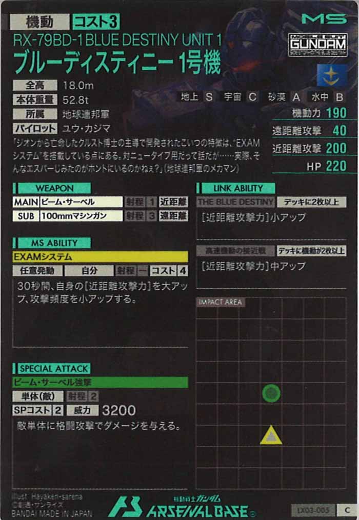 [LX03]ブルーディスティニー1号機【C】LX03-005