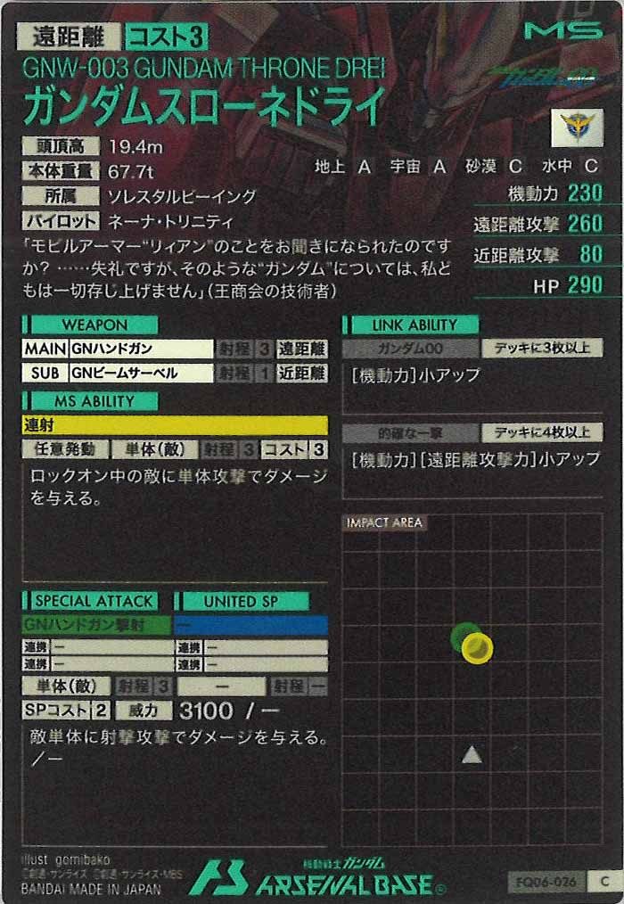 [FQ06]ガンダムスローネドライ【C】FQ06-026