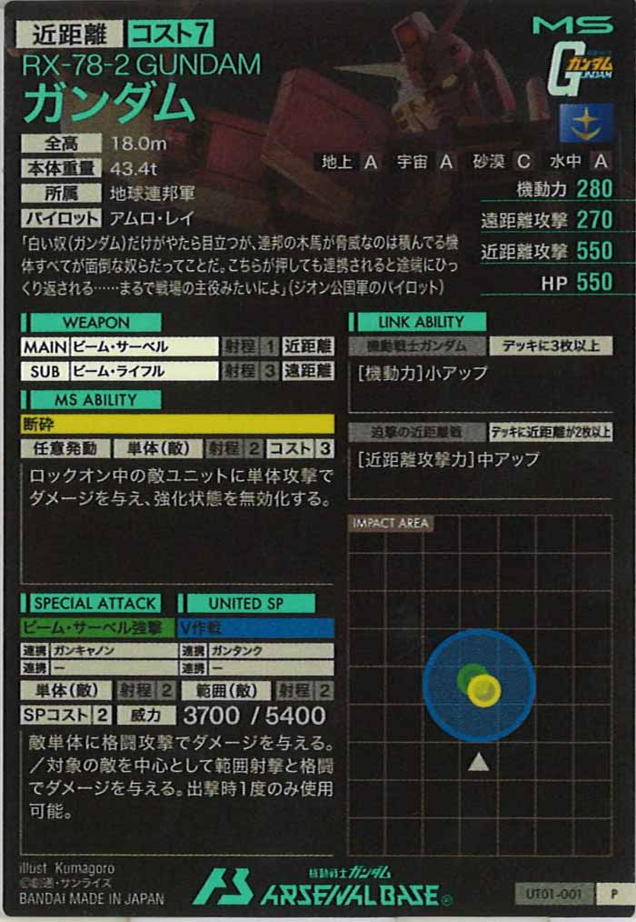 [UT01]ガンダム【P】UT01-001