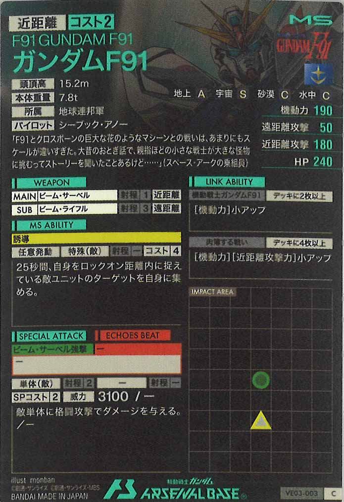 [VE03]ガンダムF91【C】VE03-003