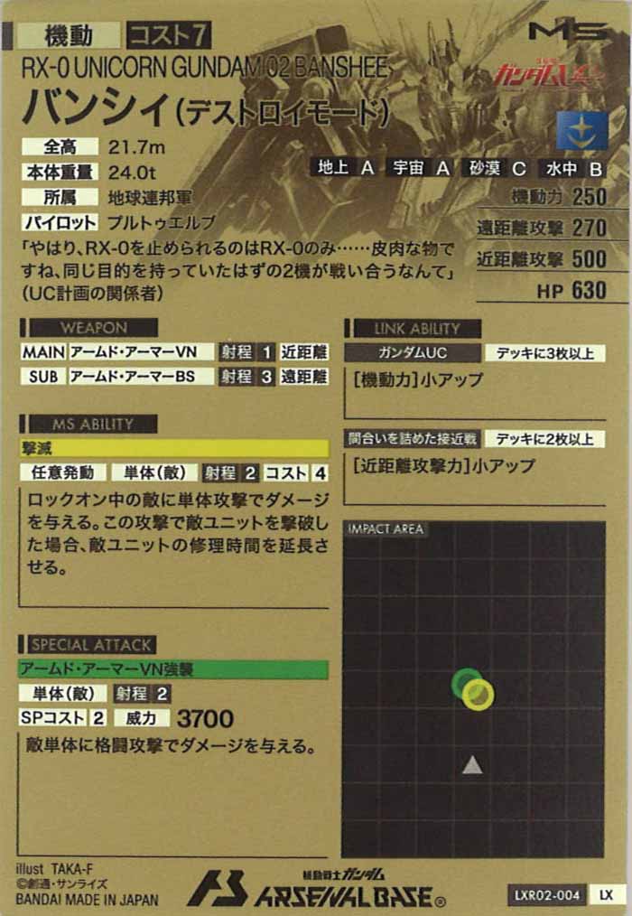 [LXR02]バンシィ(デストロイモード)【LX】LXR02-004