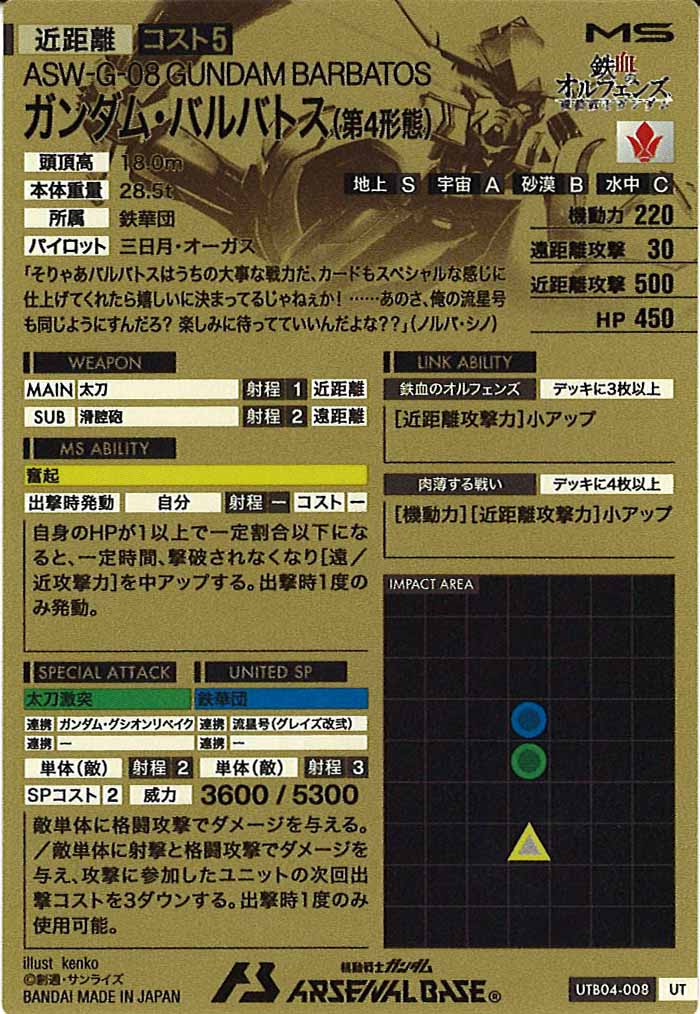 [UTB04]ガンダム・バルバトス(第4形態)(PARALLEL)【UT】UTB04-008