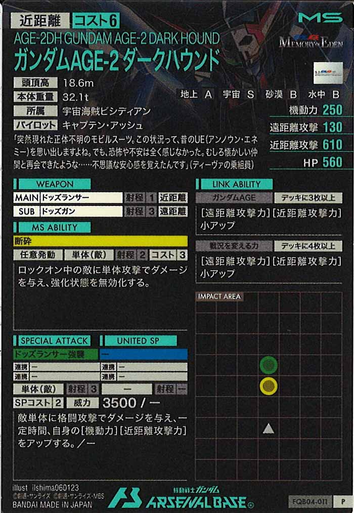 [FQB04]ガンダムAGE-2 ダークハウンド【P】FQB04-011