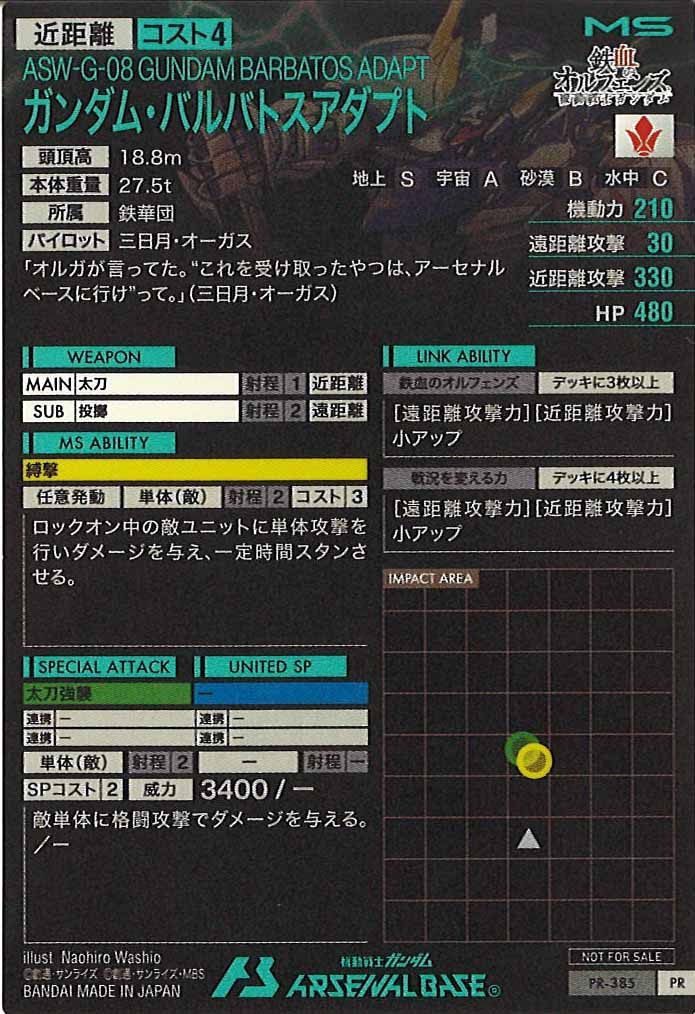 [PR]ガンダム・バルバトスアダプト【PR】PR-385