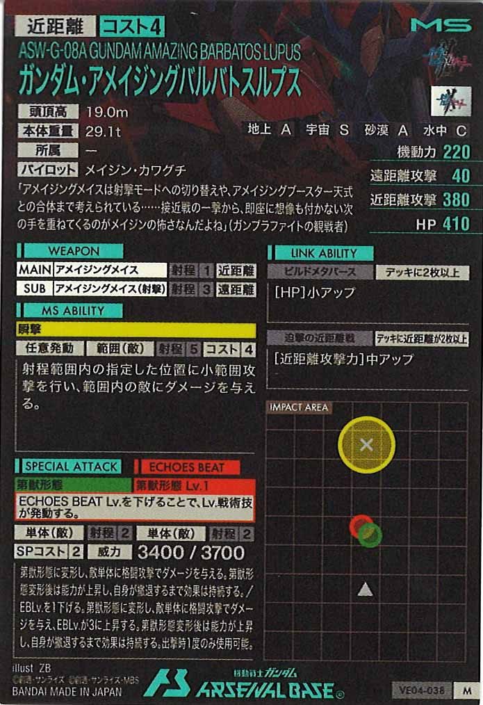[VE04]ガンダム・アメイジングバルバトスルプス【M】VE04-038