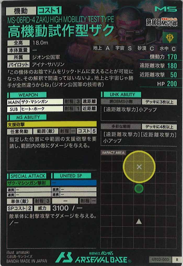 [UT02]高機動試作型ザク【R】UT02-003