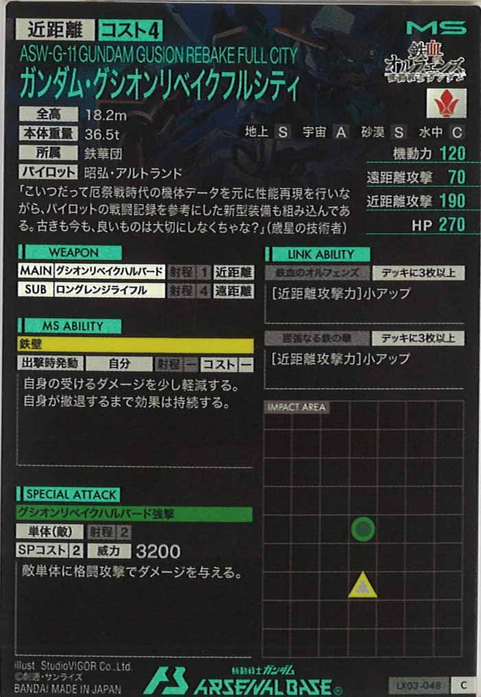 [LX03]ガンダム・グシオンリベイクフルシティ【C】LX03-048