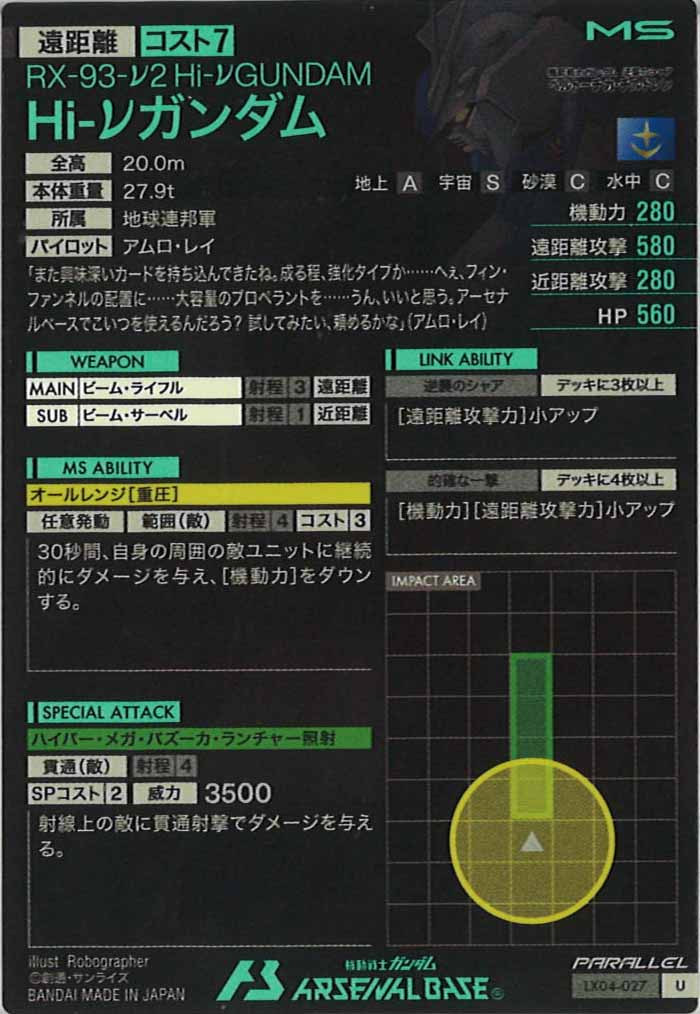 [LX04]Hi-νガンダム(PARALLEL)【U】LX04-027