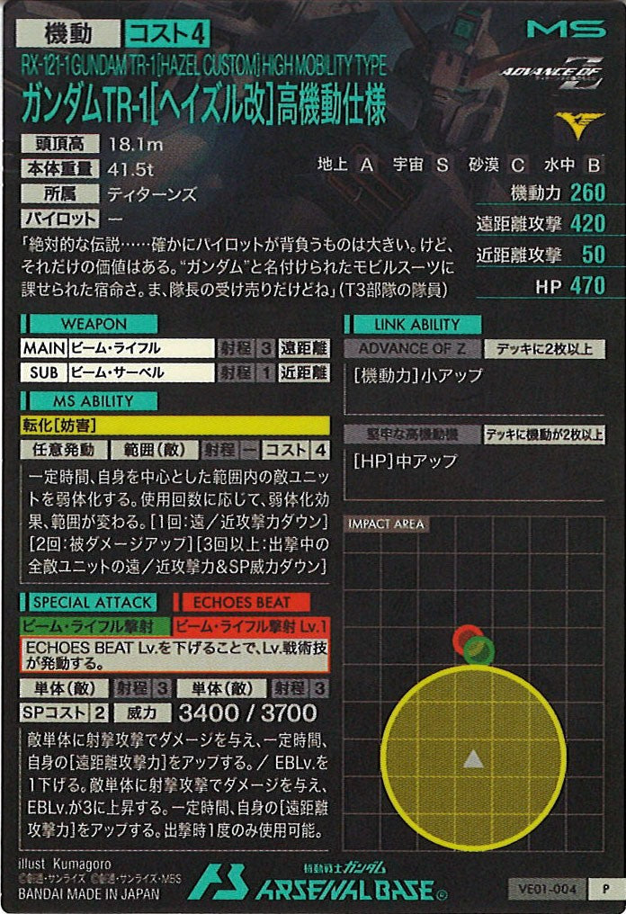 [VE01]ガンダムTR-1[ヘイズル改]高機動仕様【P】VE01-004