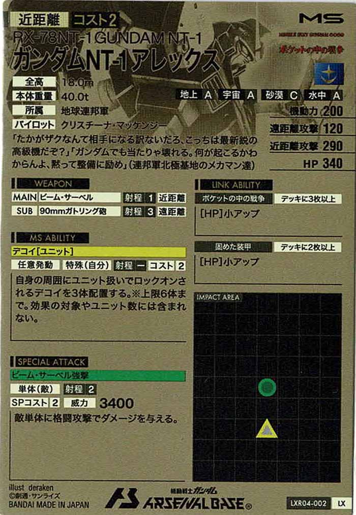 [LXR04]ガンダムNT-1 アレックス【LX】LXR04-002