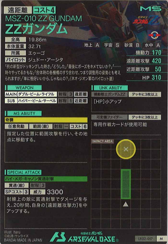 [LX02]ZZガンダム【M】LX02-017
