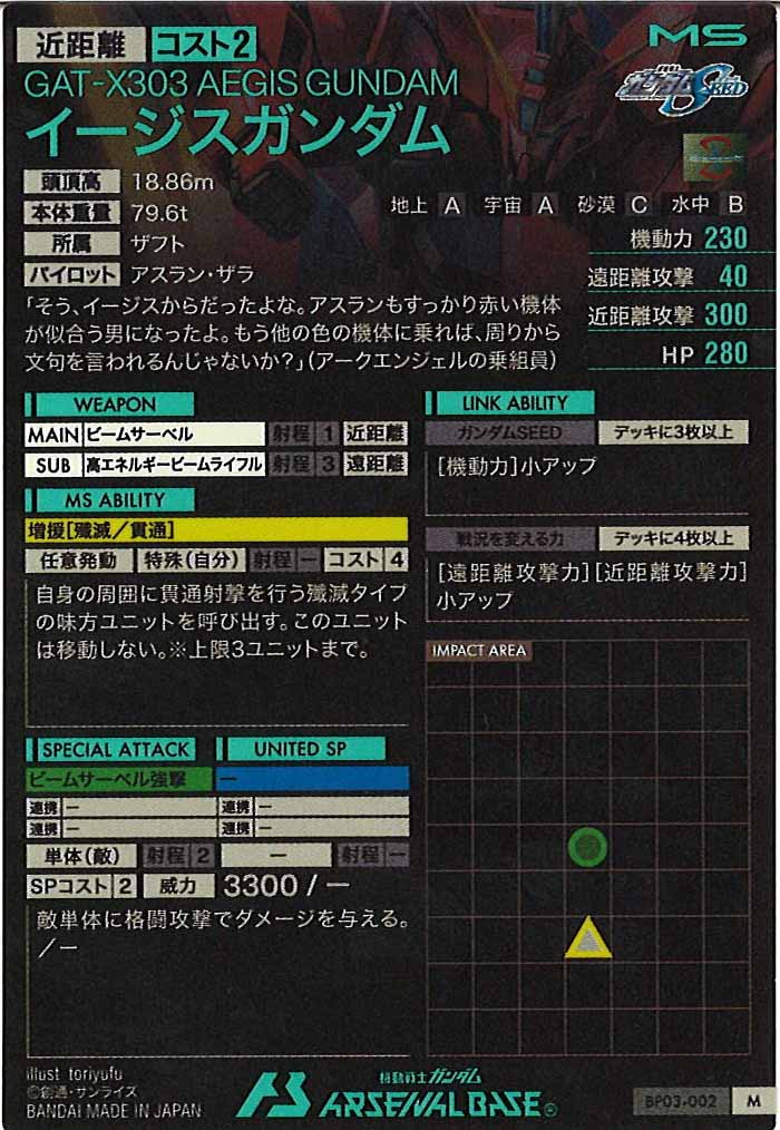 [BP03]イージスガンダム【M】BP03-002
