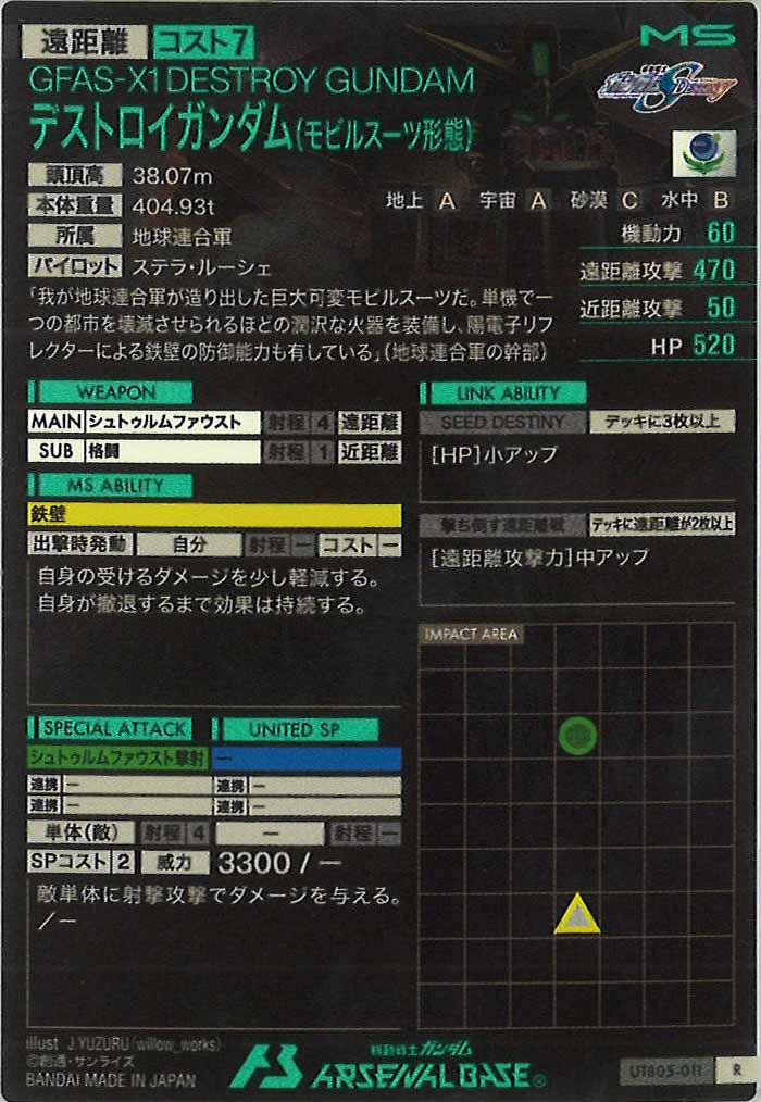 [UTB05]デストロイガンダム(モビルスーツ形態)【R】UTB05-011