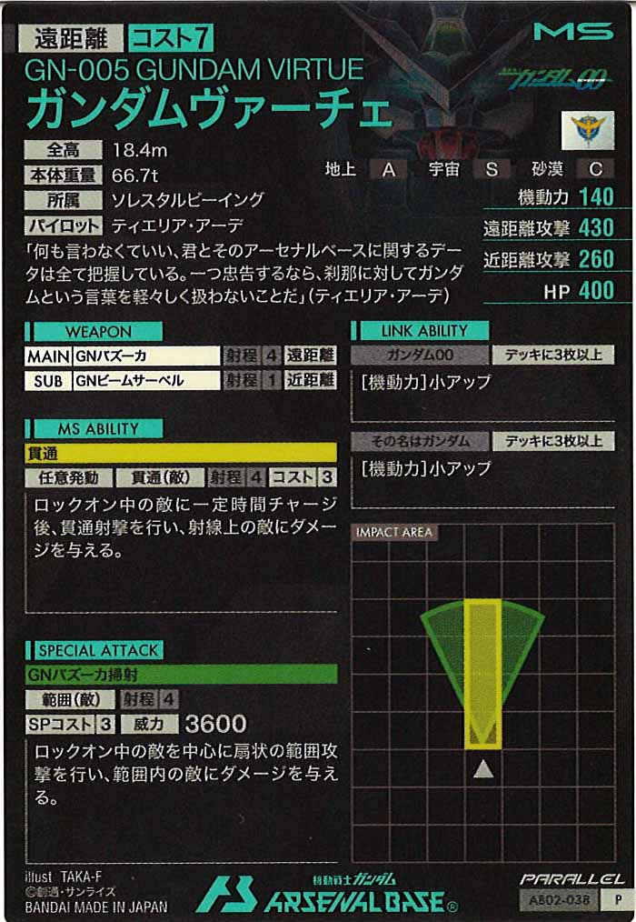 [AB02]ガンダムヴァーチェ(PARALLEL)【P】AB02-038