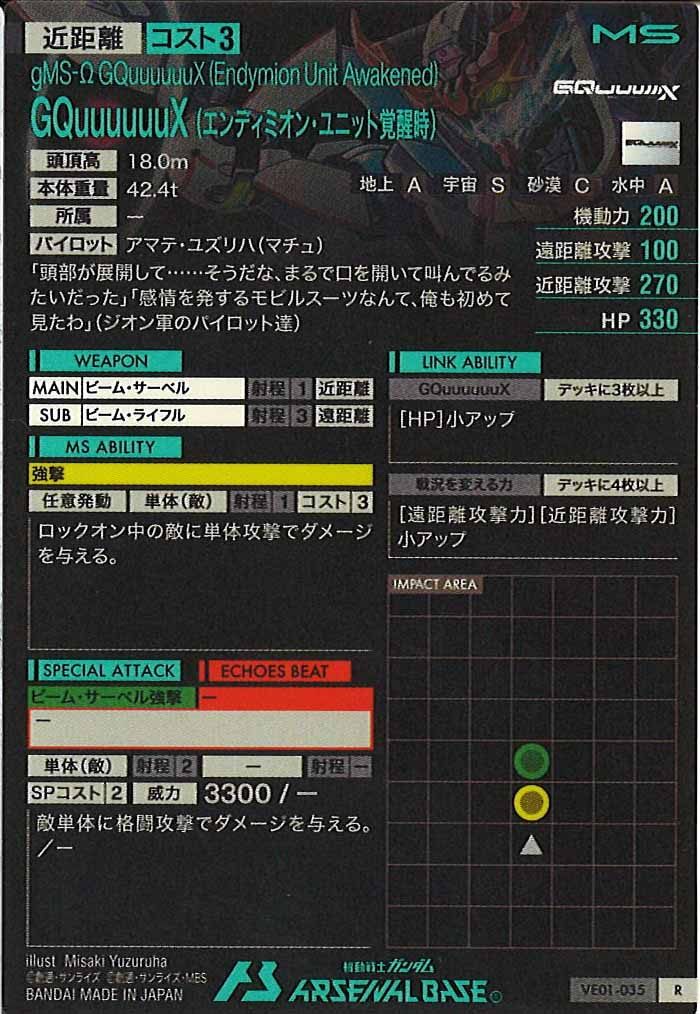 [VE01]GQuuuuuuX  (エンディミオン・ユニット覚醒時)【R】VE01-035