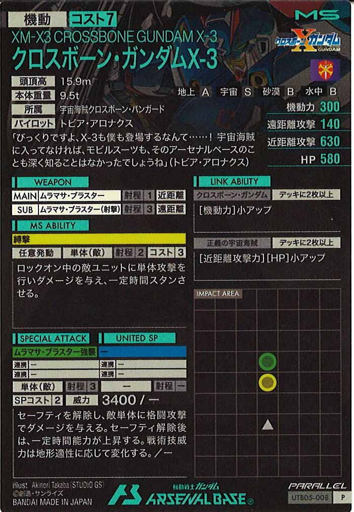[UTB05]クロスボーン・ガンダムX-3(PARALLEL)【P】UTB05-008