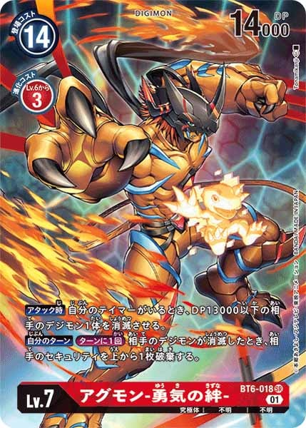 [BT-06]アグモン-勇気の絆-（パラレル）【SR】BT6-018(illust:Tonamikanji)