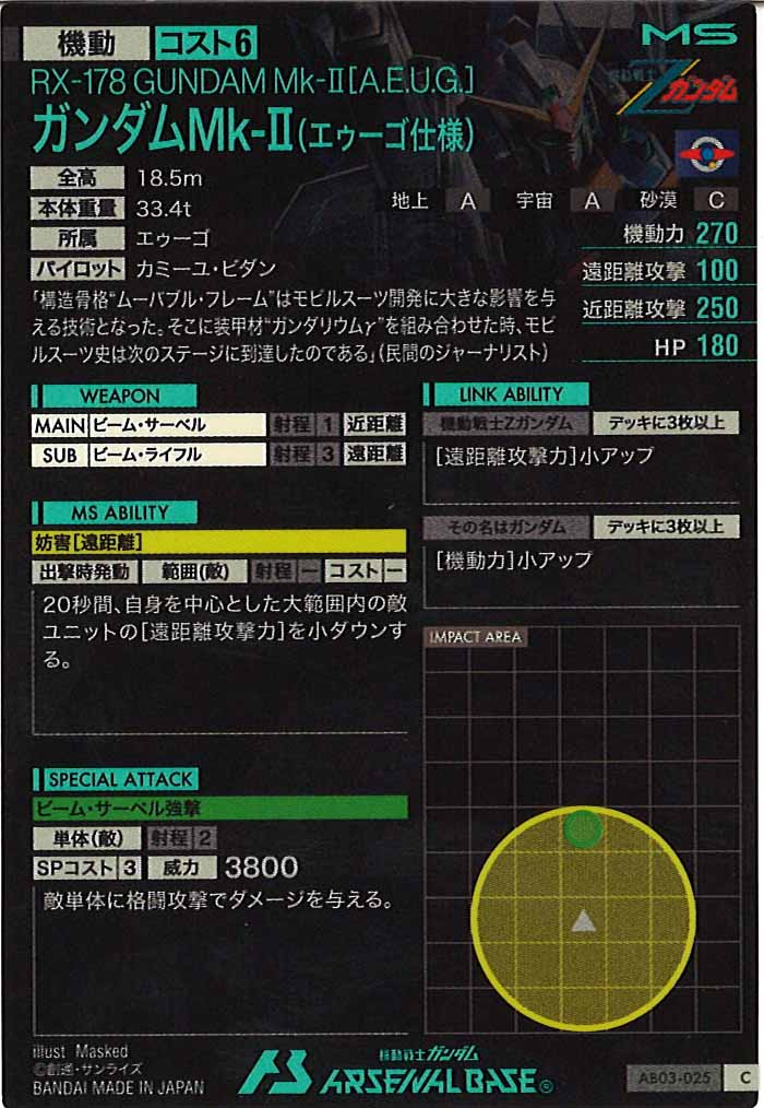 [AB03]ガンダムMk-II(エゥーゴ仕様)【C】AB03-025