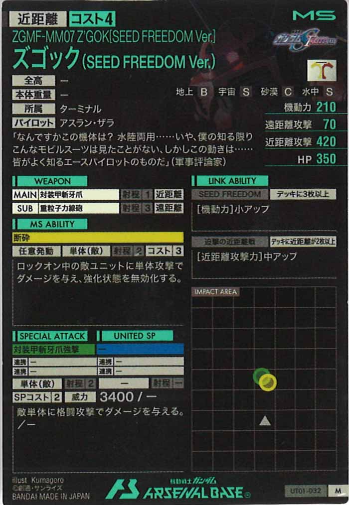 [UT01]ズゴック(SEED FREEDOM Ver.)【M】UT01-032