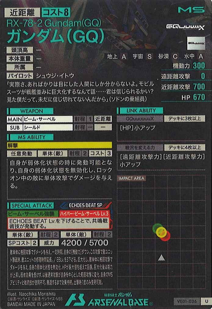 [VE01]ガンダム(GQ)【U】VE01-036