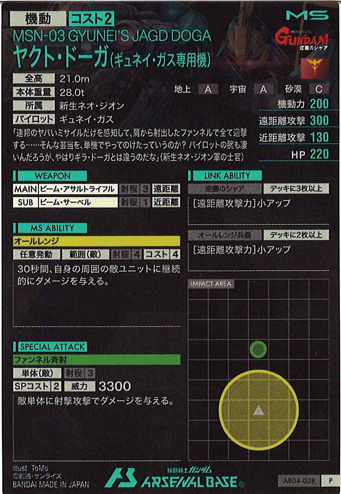 [AB04]ヤクト・ドーガ(ギュネイ・ガス専用機)【P】AB04-028