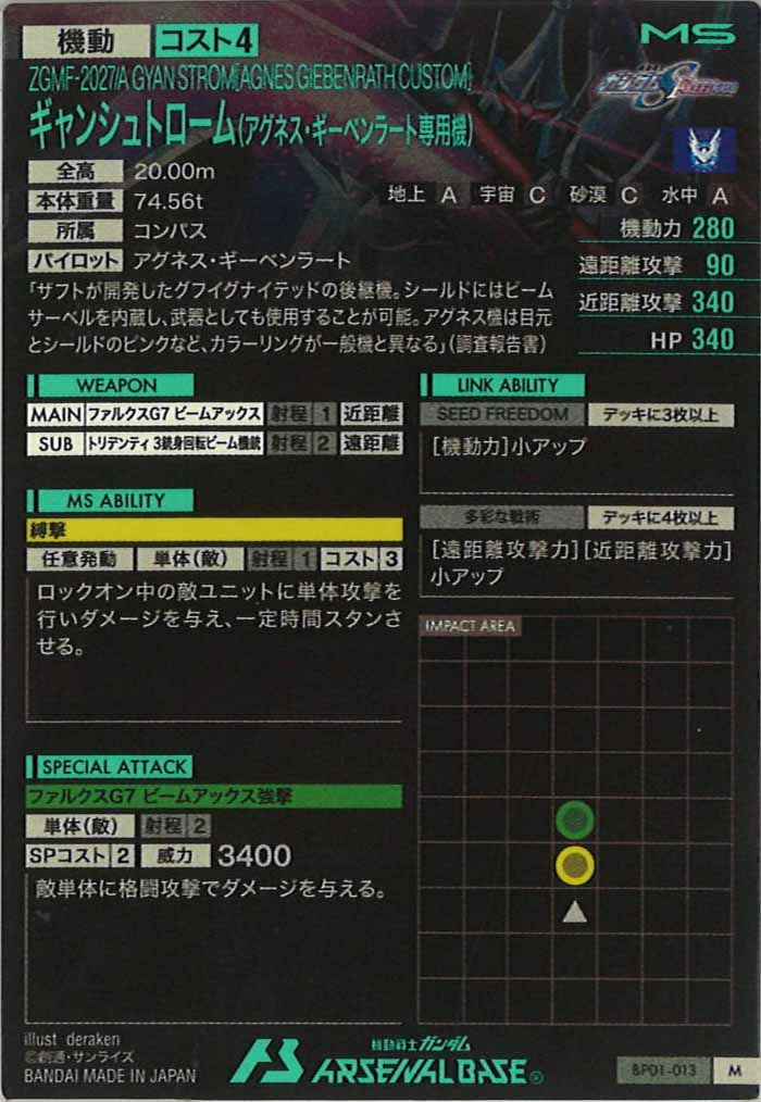 [BP01]ギャンシュトローム(アグネス・ギーベンラート専用機)【M】BP01-013