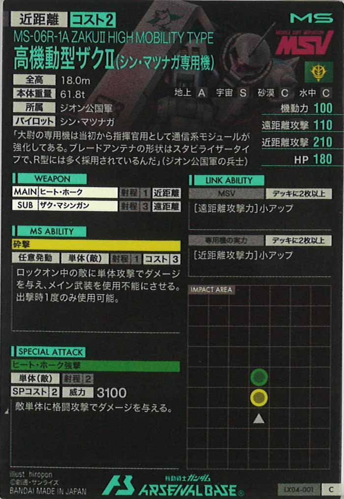 [LX04]高機動型ザクII(シン・マツナガ専用機)【C】LX04-001