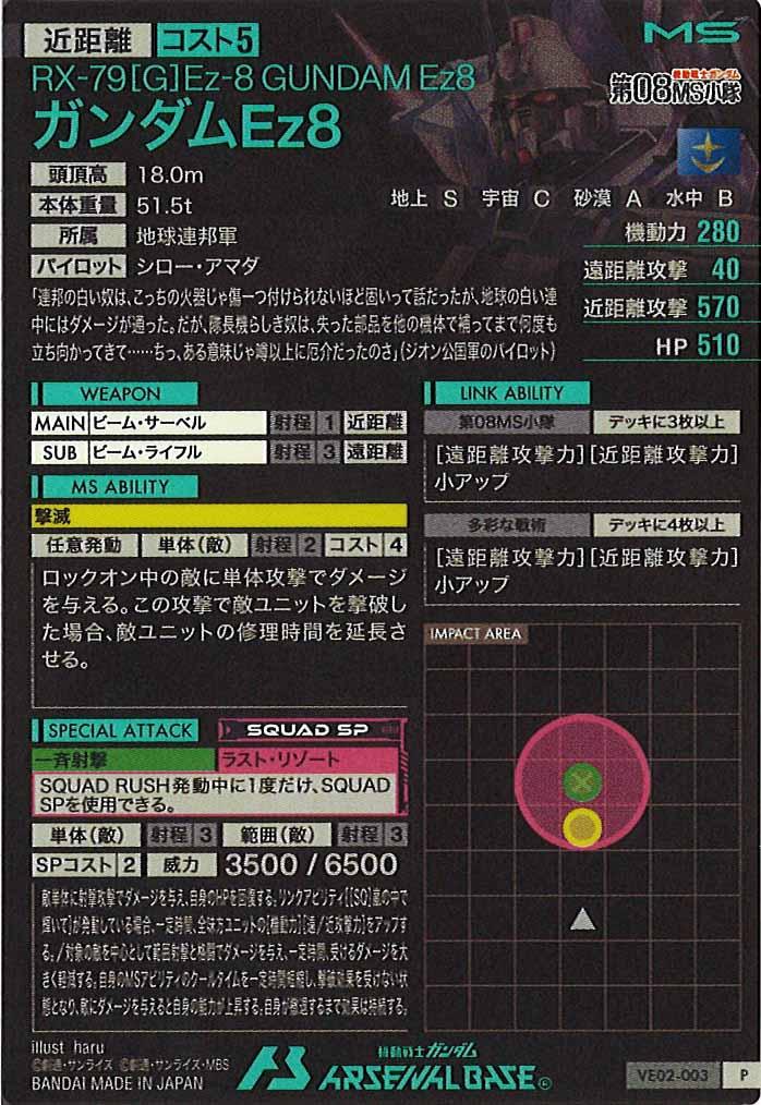 [VE02]ガンダムEz8【P】VE02-003