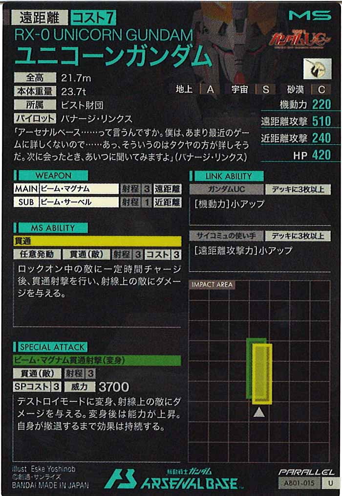 [AB01]ユニコーンガンダム(PARALLEL)【U】AB01-015