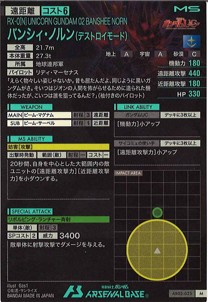 [AB02]バンシィ・ノルン(デストロイモード)【M】AB02-025