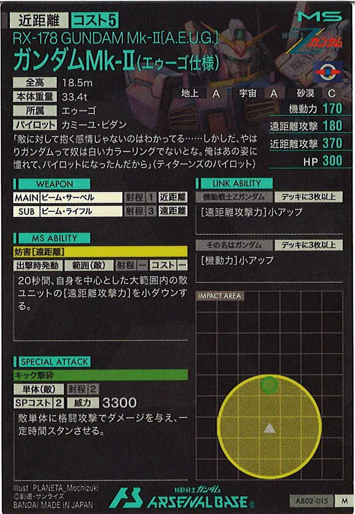 [AB02]ガンダムMk-Ⅱ(エゥーゴ仕様)【M】AB02-015