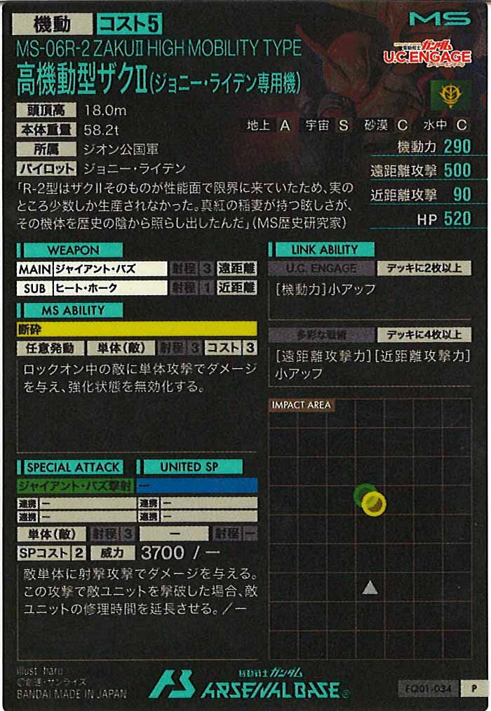 [FQ01]高機動型ザクⅡ(ジョニー・ライデン専用機)【P】FQ01-034