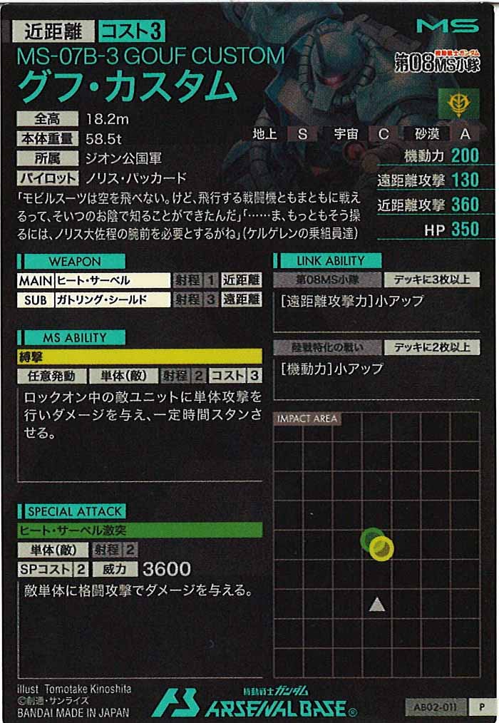 [AB02]グフ・カスタム【P】AB02-011