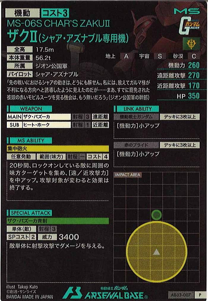 [AB03]ザクⅡ(シャア・アズナブル専用機)【P】AB03-007