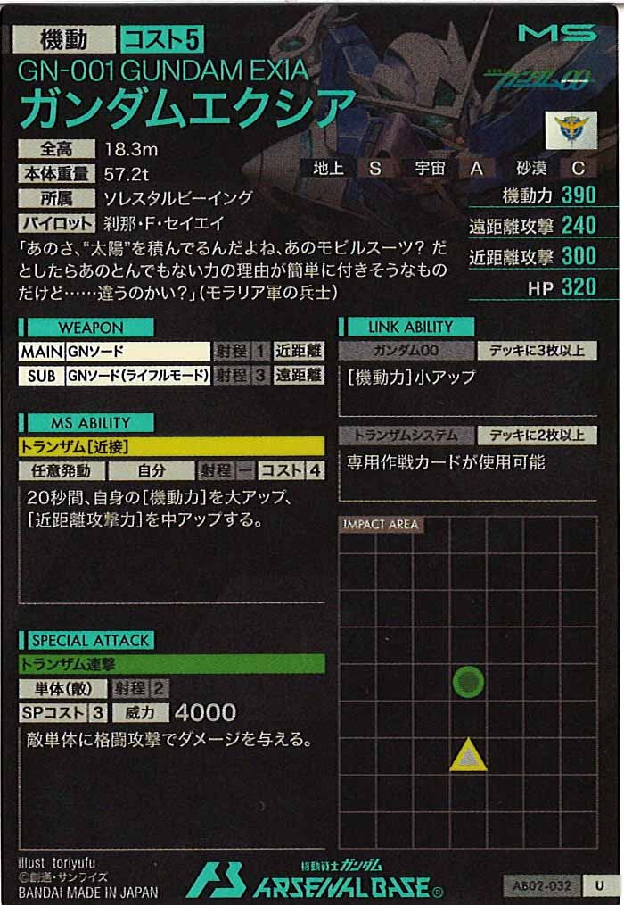 [AB02]ガンダムエクシア【U】AB02-032