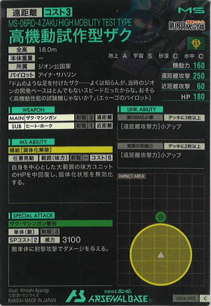 [LX04]高機動試作型ザク【C】LX04-003