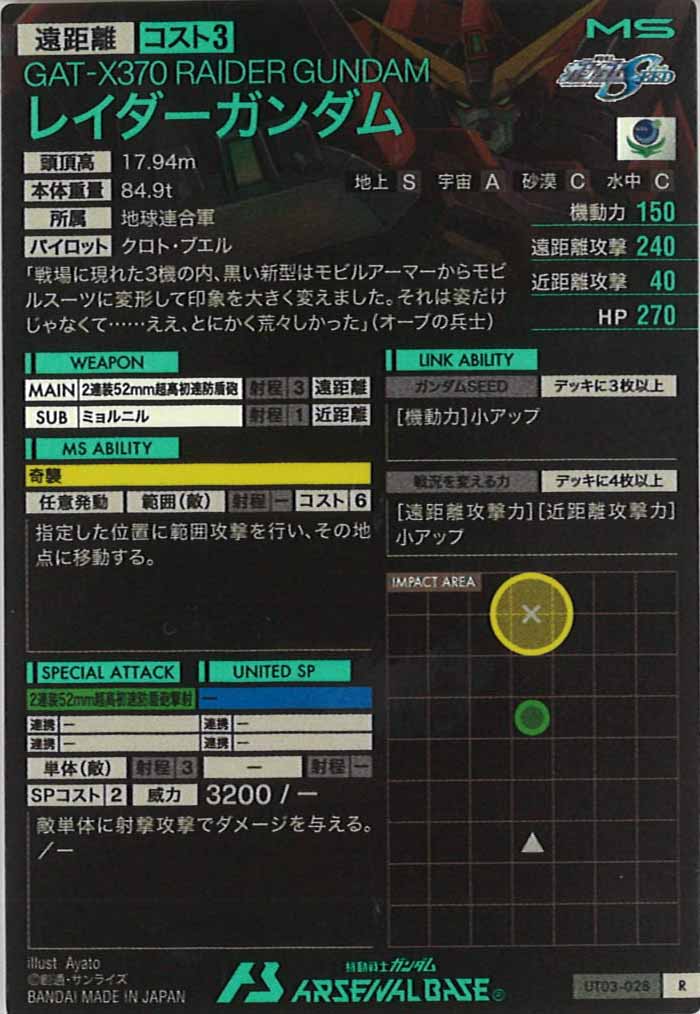 [UT03]レイダーガンダム【R】UT03-028