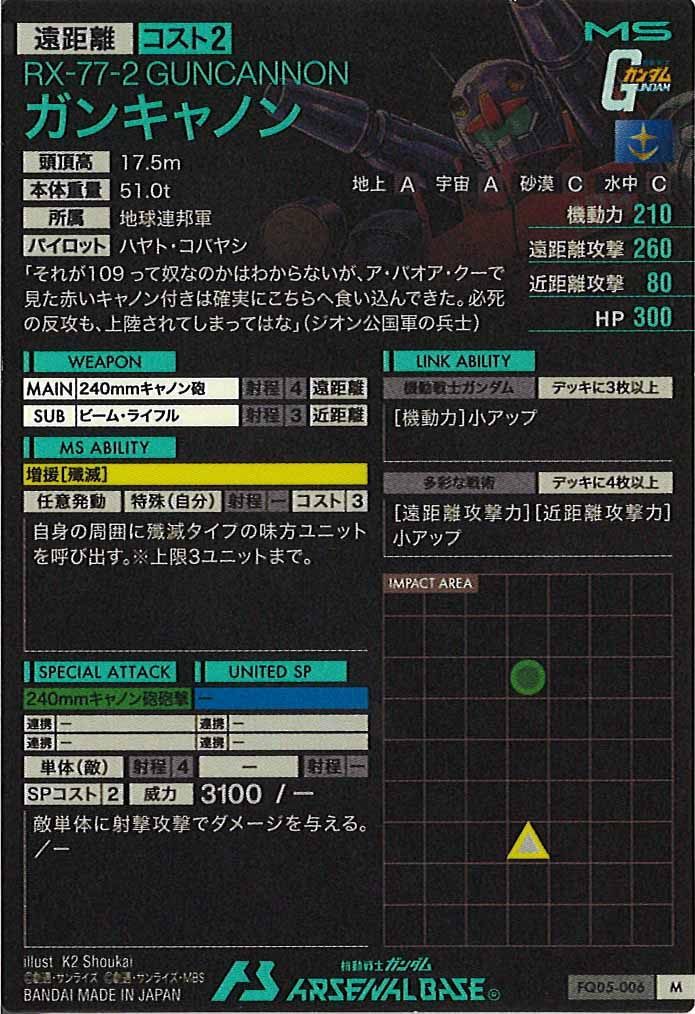 [FQ05]ガンキャノン【M】FQ05-006