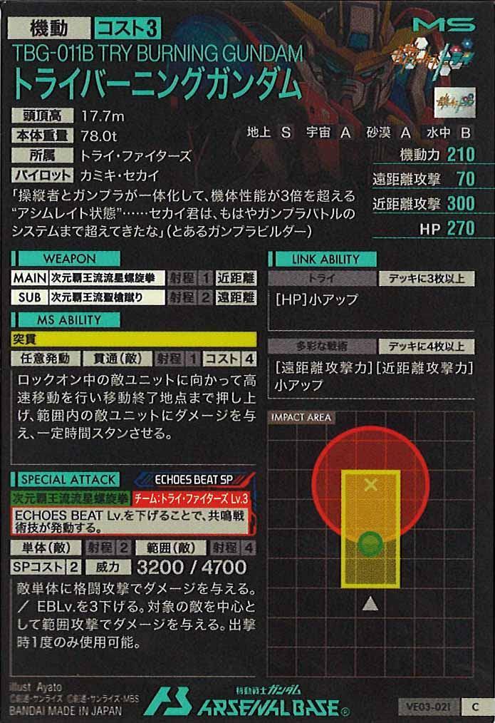 [VE03]トライバーニングガンダム(HAROGRAM)【C】VE03-021