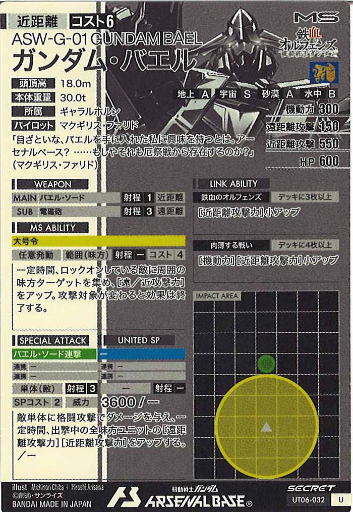 [UT06]ガンダム・バエル(SECRET)【U】UT06-032
