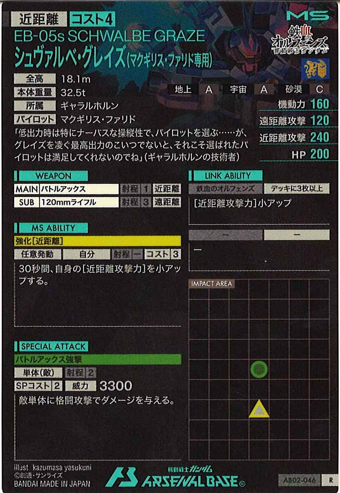 [AB02]シュヴァルベ・グレイズ(マクギリス・ファリド専用)【R】AB02-046