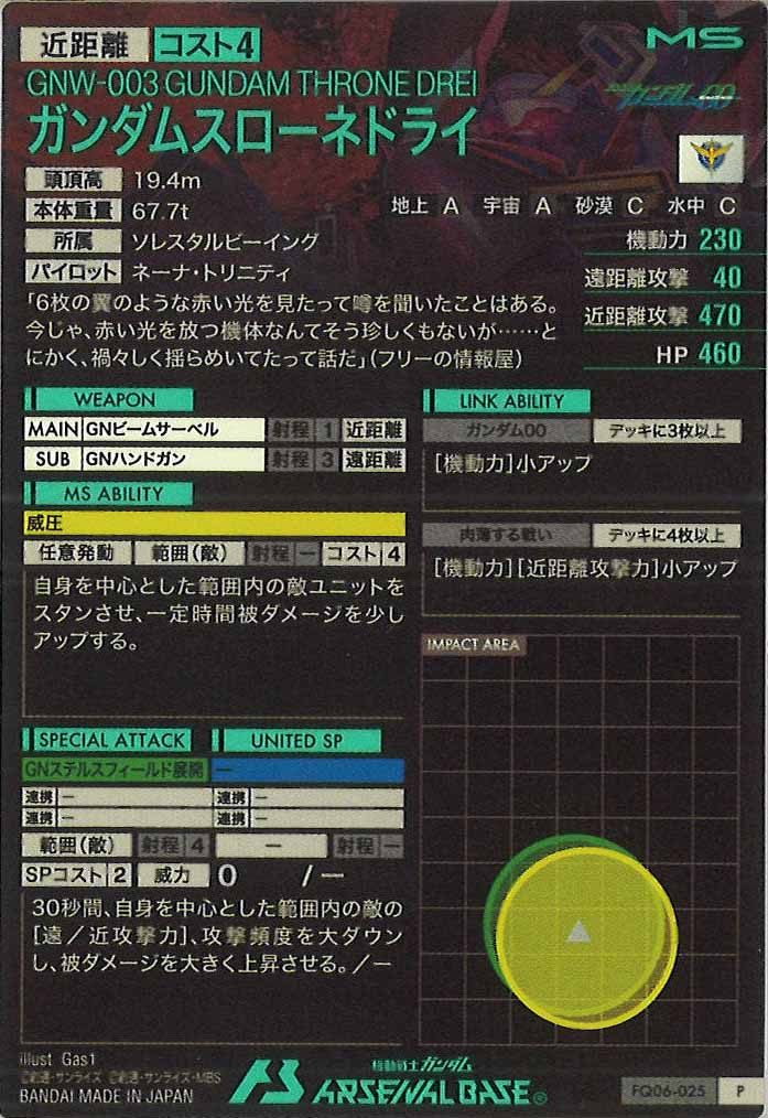 [FQ06]ガンダムスローネドライ【P】FQ06-025