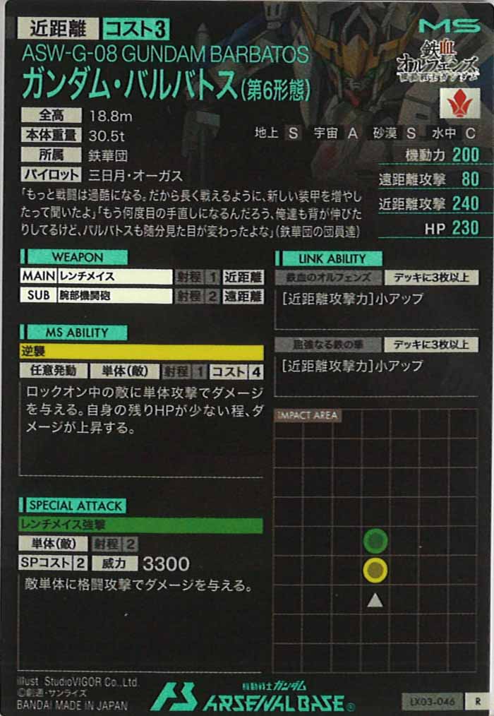 [LX03]ガンダム・バルバトス(第6形態)【R】LX03-046