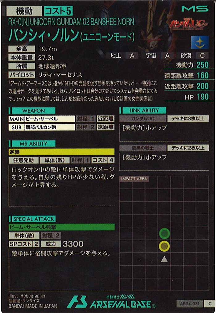 [AB04]バンシィ・ノルン(ユニコーンモード)【C】AB04-031