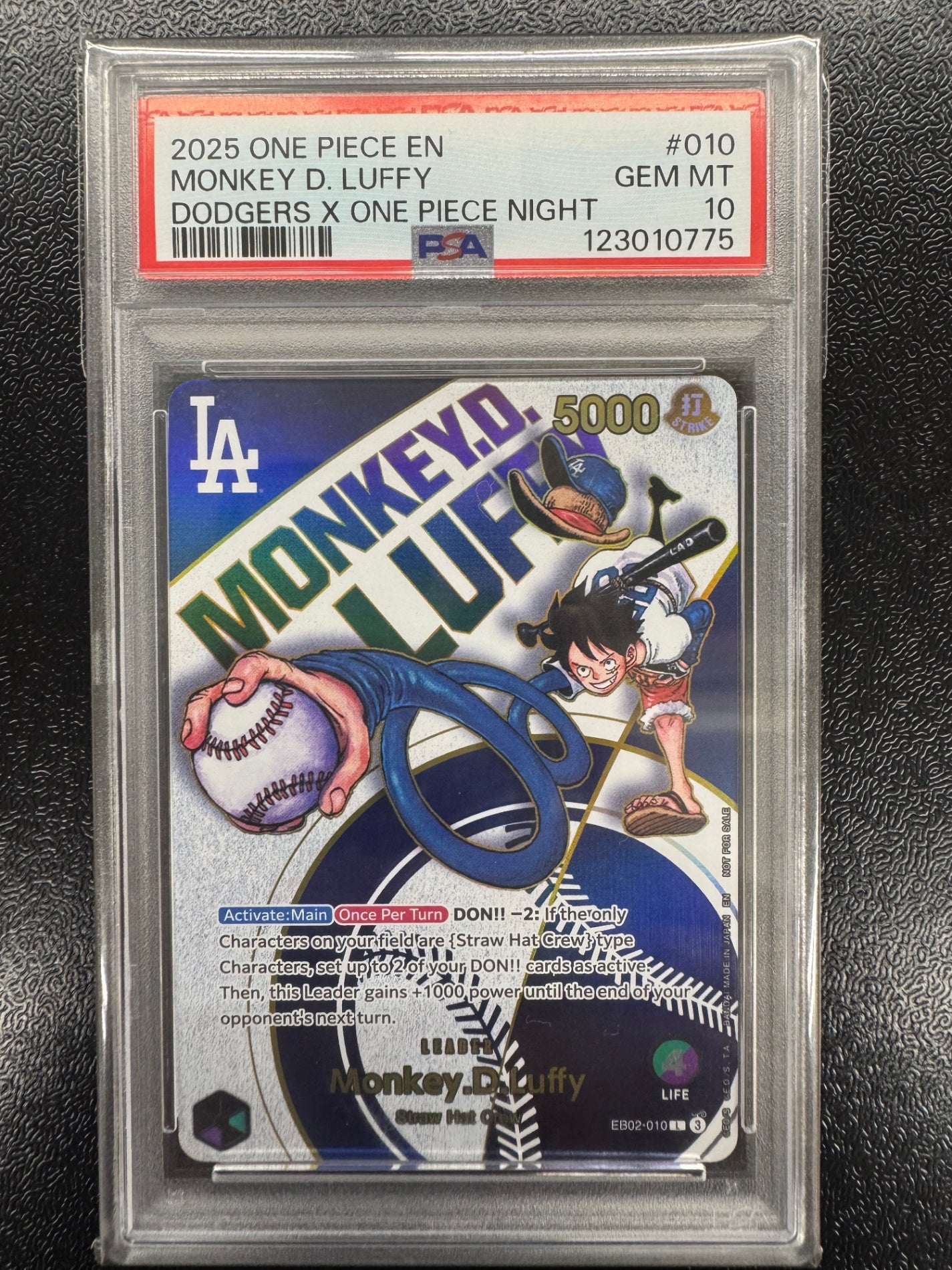 モンキー・D・ルフィ (パラレル) EB02-010 鑑定品PSA10】[OP_EB-02