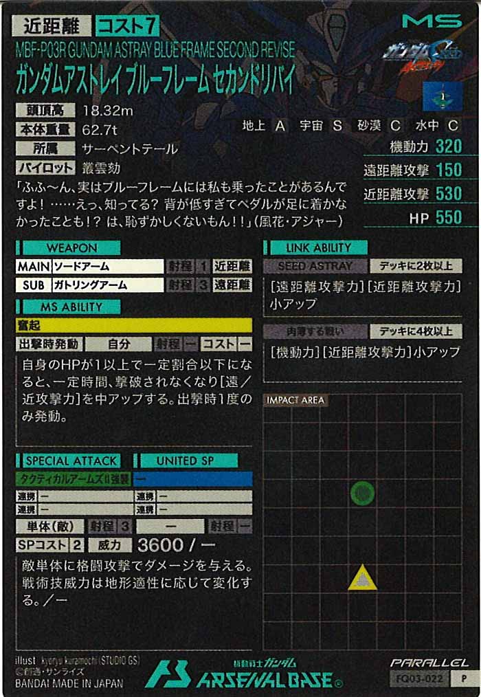 [FQ03]ガンダムアストレイ ブルーフレーム セカンドリバイ(PARALLEL)【P】FQ03-022