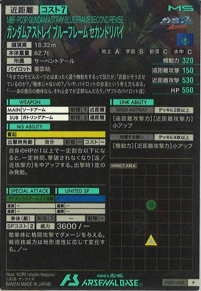 [FQ03]ガンダムアストレイ ブルーフレーム セカンドリバイ【P】FQ03-022