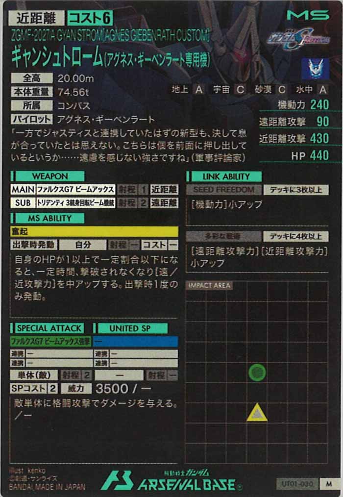[UT01]ギャンシュトローム(アグネス・ギーベンラート専用機）【M】UT01-030