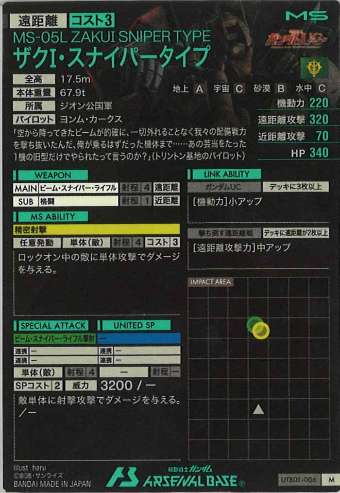 [UTB01]ザクI・スナイパータイプ【M】UTB01-006